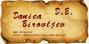 Danica Birovljev vizit kartica